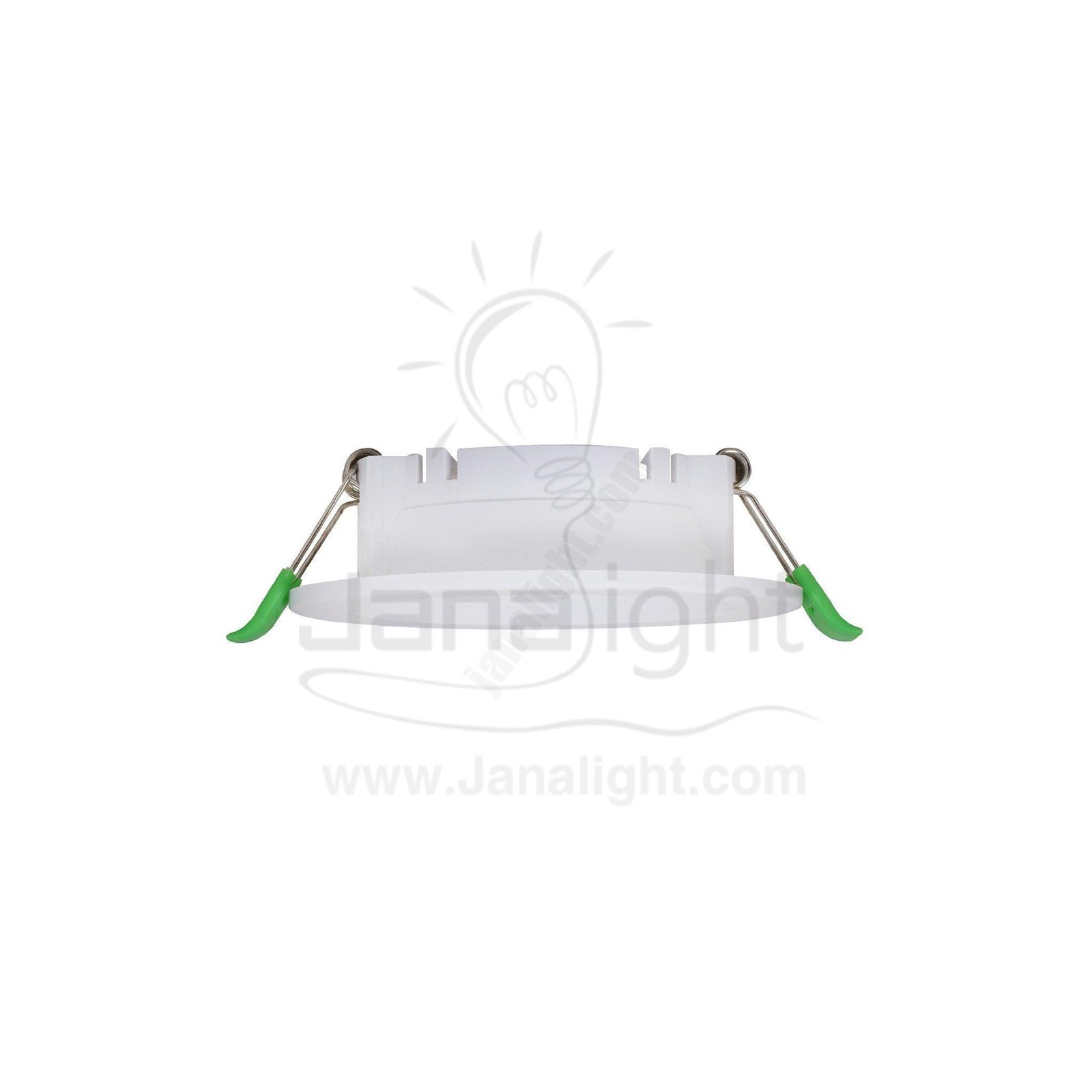 سبوت لايت فارغ ثابت غويط مدور بلاستك ابيض جنى لايت JN401 single round white Spotlight frame